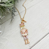 Rhinestone Nutcracker Toggle Necklace