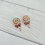 Christmas Candy Lollipop Earrings