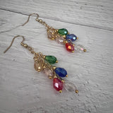 Beaded Christmas Light Earrings