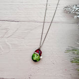 Grumpus Green Christmas Necklace