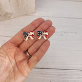 Patriotic Bow Stud Earrings