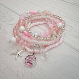 Happiness Comes in Waves Bracelet- PINK