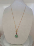 Sparkling Christmas Tree Toggle Necklace