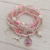 Happiness Comes in Waves Bracelet- PINK