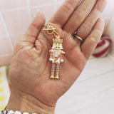 Rhinestone Nutcracker Toggle Necklace